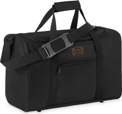 Produktbild von Zagatto Qualität Schwarze Herren Reisetasche Damen Reisetasche für Flugzeuge mit Schutzfüßen, RYANAIR, WIZZAIR und mehr 40x20x25 20L ZG770 Reisetaschen Handgepäck Handtasche Sporttasche Mehrzwecktasche Fitnesstasche Wochenendtasche Umhängetasche