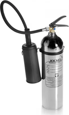 Produktbild von Jockel Design Feuerlöscher 5kg CO2 Kohlendioxid Chrom Silber