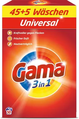 Obrázek produktu pro Gama, Proszek do prania, 50 prań (PRODUKT Z NIEMIEC)
