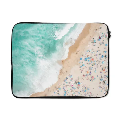 Produktbild von MuchoWow® Laptop Hülle 15 Zoll Meer - Strand - Sonnenschirme - Sommer Laptoptasche - Laptoptasche - Sleeve - Rundum-Schutz