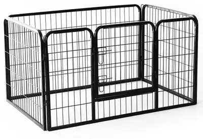 Immagine prodotto di Recinto Recinzione per Animali Domestici 125x80x70 cm in Metallo Nero