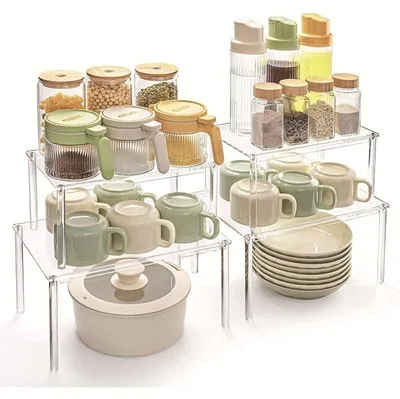 Image de Systèmes de rangement pour la cuisine, composés de 4 pièces, en acrylique