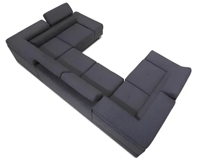 Zdjęcie produktu dla Funkcja łóżka w salonie sofa narożna z tkaniny w kształcie litery U tapicerka