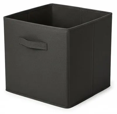 Produktbild von Prendi Home Aufbewahrungsbox 30x30x30 cm faltbar – Kinderzimmer Stoffbox Motiv Schwarz