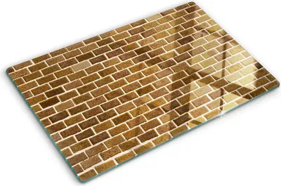 Obrázek produktu pro Kryt varné desky – Kryt na indukční desku – Ochranná skleněná deska – 80x52 cm– Skleněné ochranné desky na sporák –Tvrzené sklo –Cihlová zeď