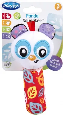 Produktbild von Playgro Panda Spielzeug mit Pfeife, 15 cm, für Babys ab 3 Monaten