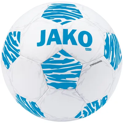 Produktbild von JAKO Unisex Trainingsball Wild, Farbe:weiß/JAKO blau, Größe:5