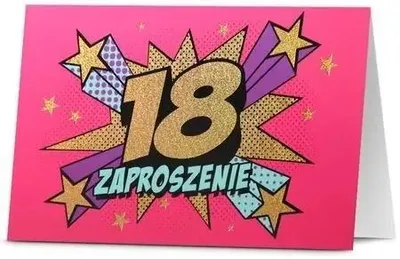 Obrázok produktu pre Pozvánka na oslavu 18. narodenín (5 ks)