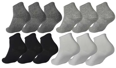 Produktbild von 12 Paar Damen Sneaker Socken Rollrand-Socken – Komfort ohne Druck Baumwolle ohne rutschen, 12 Paar 35-38