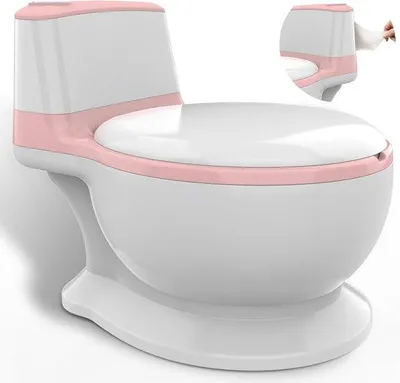 Productafbeelding van Potty Zindelijkheidstraining Toiletbril Reispotje voor Peuters - Draagbaar Toilet Potje met Spatbescherming, Reinigingsborstel en Doekje