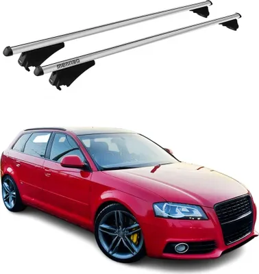 Produktbild von Menabo Dachträger Grundtäger für Audi A3 Sportback 2004-2012 75kg Alu Silber 2x