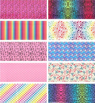 Obrázok produktu pre 10X Transferfolios 10Cmx4Cm Regenbogenblumen Set