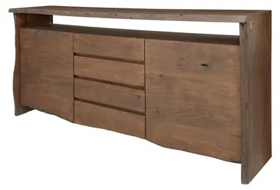 Immagine prodotto di MASSIVMOEBEL24 | credenza in legno di Acacia 210x45x96 marrone laccato PURE ACACIA #801