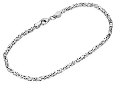 Produktbild von NKlaus Uni-Armband 925 Sterling Silber, 19cm Königskette 4-fach