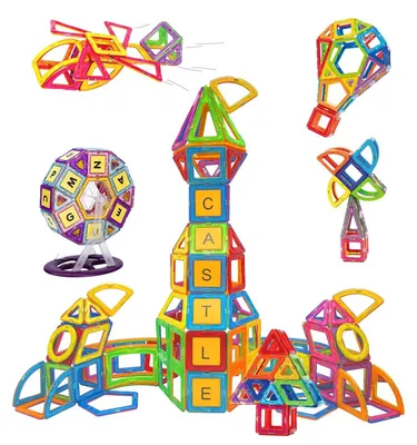 Produktbild von Bauklötze 160 Stück - Magnetische Bauklötze - Konstruktionsspielzeug