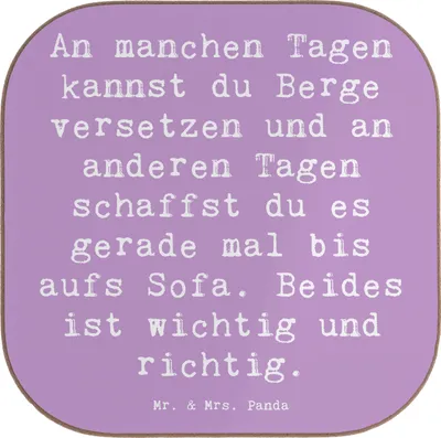 Produktbild von Mr. & Mrs. Panda Untersetzer für Gläser Spruch Hoffnung und Ruhe - Lavendeltraum - Geschenk, gläseruntersetzer, Inspiration, Tischuntersetzer, Erfolg, Zitat, Motivation