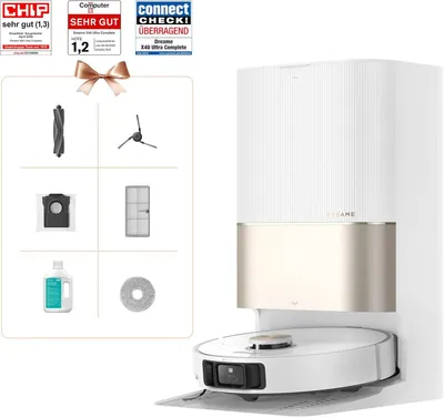 Produktbild von Dreame X40 Ultra Complete Saugroboter mit Wischfunktion,12000Pa Saugkraft,70℃ Wischmopp,selbstreinigend,Automatische Entleerung&Fill,Drehen und Heben