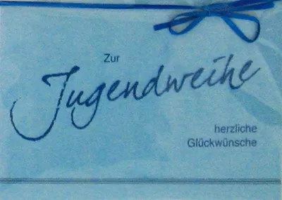 Produktbild von Jugendweihe - Glückwunschkarte im Format 11,5 x 17 cm mit