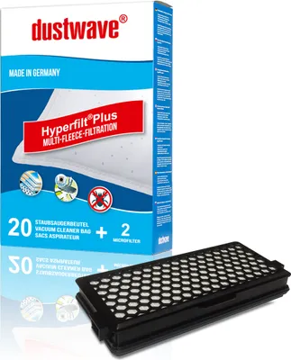 Produktbild von 20 Staubbeutel + HEPA-Filter (809) passend für Miele - S5781 Bodenstaubsauger - dustwave® Markenstaubbeutel Germany
