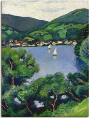 Produktbild von ARTland Leinwandbild Ansicht vom Tegernsee Größe: 45x60 cm