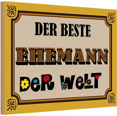 Produktbild von vianmo Holzschild 12x18 cm der beste Ehemann Welt Familie Freunde