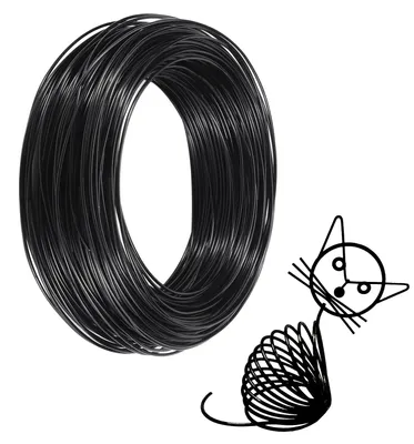 Basteldraht Aluminium 50 m schwarz 1 mm für Schmuck & DIY