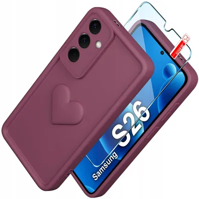 Zdjęcie produktu dla Etui Do Samsung S26 Silikonowe Matowe Serce + Szkło Ochronne 9H