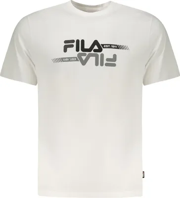 Produktbild von Weißes Herren Kurzarm-T-Shirt aus Baumwolle mit Print - Regular Fit