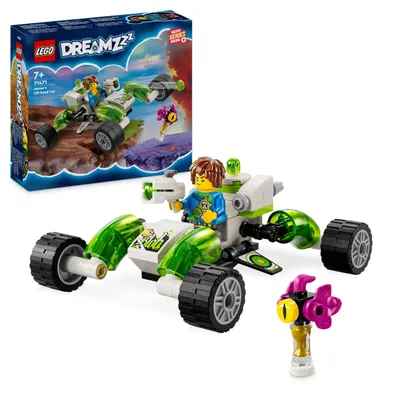 Produktbild von LEGO DREAMZzz Mateos Geländeflitzer, Baue Strandbuggy oder Quadrokopter, Fahrzeug-Bauset mit Auto und Flugzeug-Spielzeug für Kinder, Fantasy-Geschenk für Jungs und Mädchen ab 7 Jahren 71471