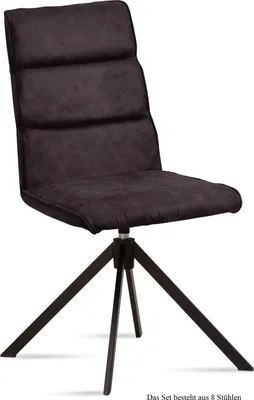 Produktbild von Esszimmerstuhl drehbar (8er-Set) Deedea 47x92x60 Schwarz/Espresso