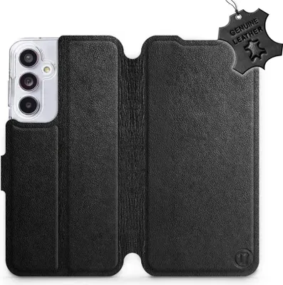 Produktbild von Echtleder Handyhülle für Galaxy A55 5G, Mobiwear Leather, Schwarz