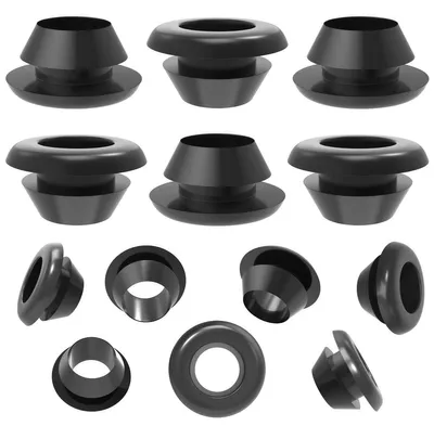 Produktbild von Kabeldurchführungstülle Gummi Kabeldurchführung - 8 mm - Schwarz - 40 Stück - Für Kabel und Leitungen