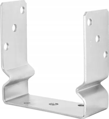 Produktbild von BK SHOP | Pfostenträger | U-Form | 151x150x60 mm | Pfostenanker Verzinkter Stahl 4 mm | Pfostenschuh für Terrassen und Zäune, Pfostenfuß, Bodenhülse