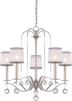 Produktbild von Kronleuchter Weiß E14 Metall Modern Hängelampe Esszimmer Wohnzimmer