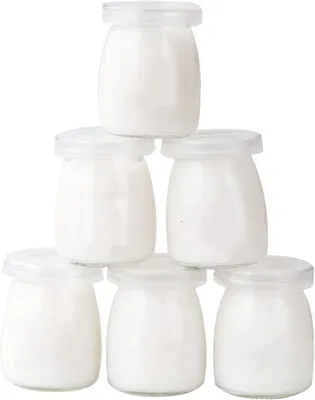 Produktbild von Joghurtgläser 150 ml - 6 Gläser mit Deckel - Ideal für Sahne/Desserts - Perfekt für Puddings - Ideal für Desserts - Perfekt für Feiern - Dessertgläser