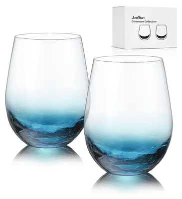 Produktbild von Weinglas-Set – Set mit 2 Stück – Mundgeblasen – 560 ml – Blau
