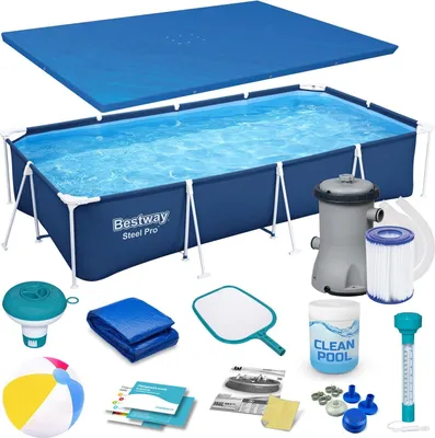 Produktbild von Rahmengartenpool 400 x 211 x 81 cm 15in1 Bestway 56405N