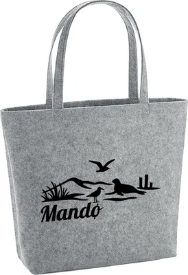 Produktbild von Huuraa Filzshopper Mandø Dänemark 22 Liter Grey Melange Filztasche Geschenkidee