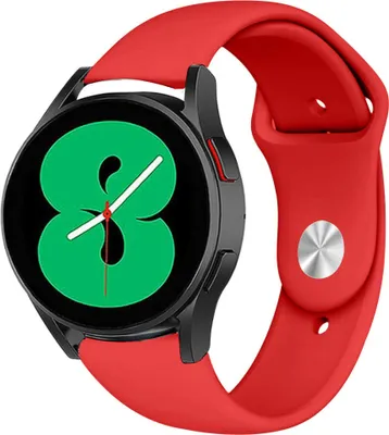 Produktbild von Strap-it Sport-Uhrenarmband – Samsung Galaxy Watch 7 (40 & 44 mm) / Watch 6 (Classic) / Watch 5 (Pro) / Watch 4 (Classic) / Watch FE – Sport-Silikonarmband – rot