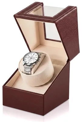 Image de Boîte à remontage automatique pour montre iUni, Watch Winder, Marron-Crème