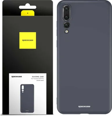 Image de Coque en silicone SPACECASE Coque en silicone pour Huawei P20 Pro Noir
