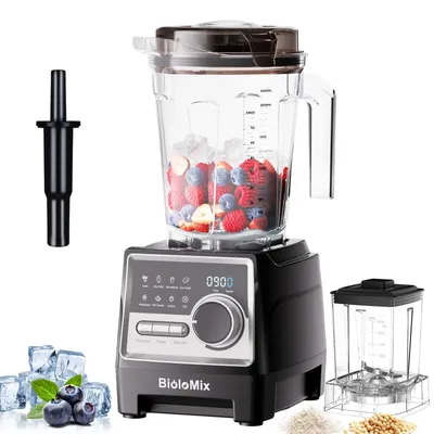 Zdjęcie produktu dla Wysokowydajny blender stojący do smoothie – T6100 – 1500 W – 6 ostrzy – kubek na wynos Tritan o pojemności 600 ml – funkcja kruszenia lodu – wtyczka UE 220–240 V