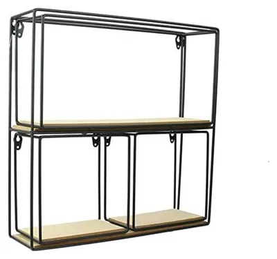 Image de CALICOSY - Etagères 4 pièces bois et métal - H38 cm