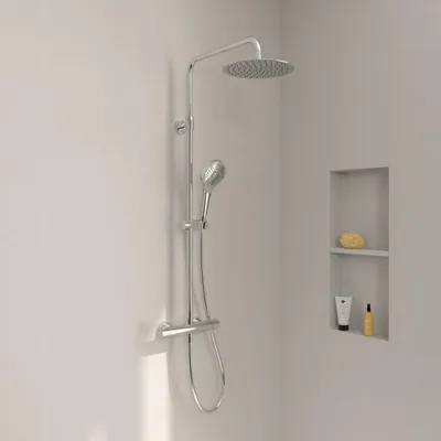 Productafbeelding van Villeroy & Boch Taro doucheset met 3 functies, geschikt voor wandmontage