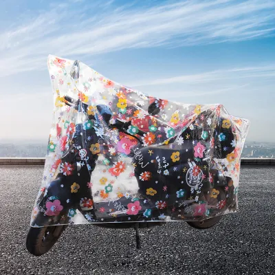 Immagine prodotto di Copertura antipioggia, antineve e parasole per veicoli elettrici, resistente alla polvere, impermeabile, resistente alle intemperie, per moto, biciclette, motivo floreale, 2,2 m/7,2 piedi