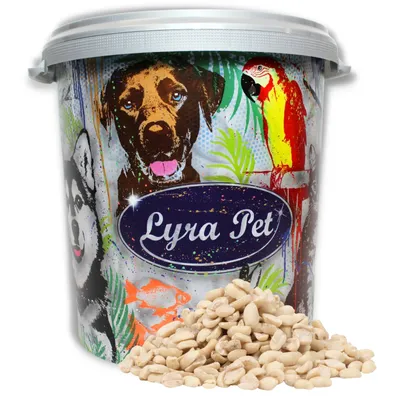 Produktbild von 10 kg Lyra Pet® Erdnusskerne SPLITS in 30 L Tonne