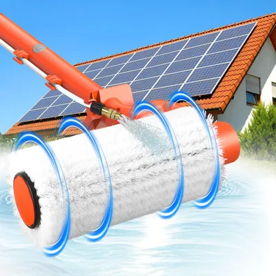Elektrische Teleskop-Reinigungsbürste, 6,5 m, für PV-Anlagen, Fenster, Dach