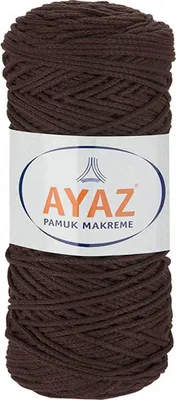 Produktbild von Makramegarn 250g Pamuk – Baumwoll Strickgarn & Häkelgarn – weiches Garn für Makramee, Stricken, Häkeln & DIY Projekte – Farbwahl, Farbe:6195 schokobraun