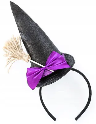 Produktbild von PartyPal Hexenhut Haarreif Halloween Glitzer