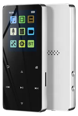Produktbild von Avizar, Touchscreen-MP3-Player für Musik und Videos mit Bluetooth, 20 Stunden Akkulaufzeit, Silber